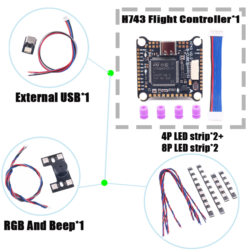 RCtoSky F4V3S PLUS F722 F745 H – обзор и цена Drone Racing Flight Controller