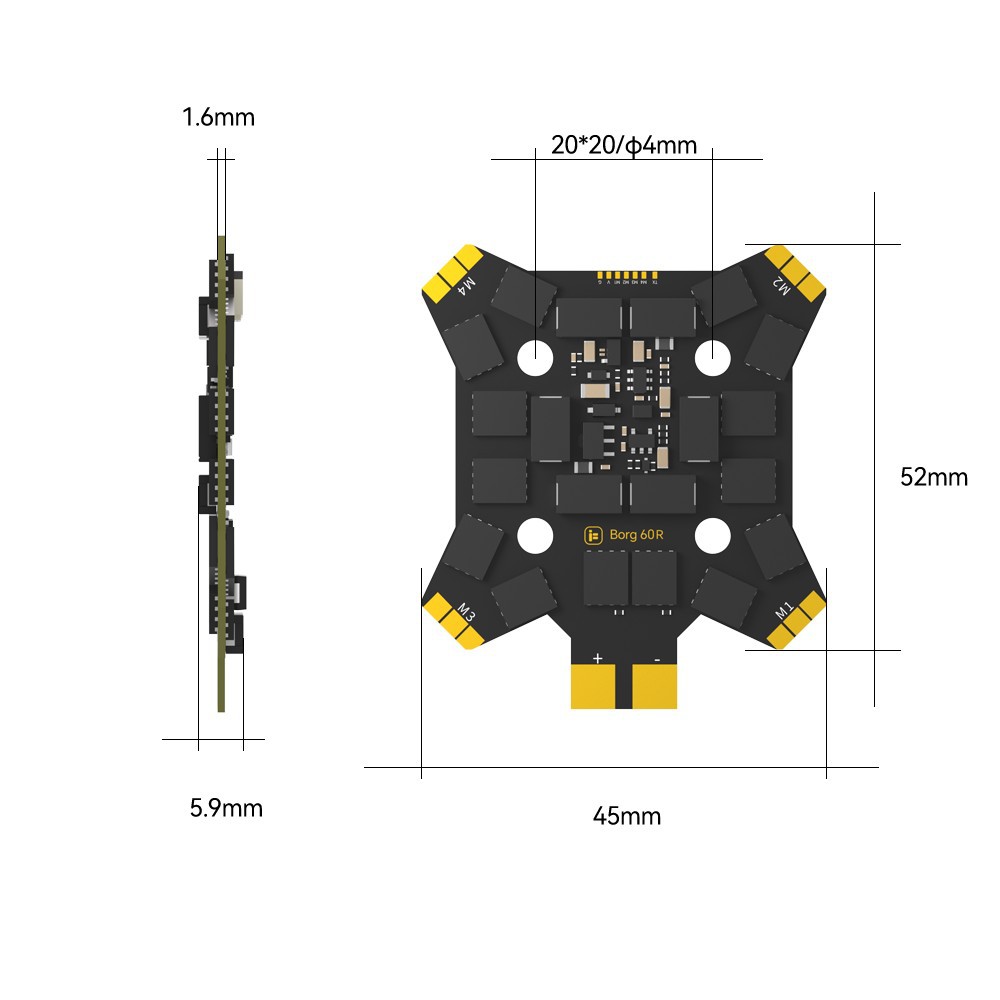 iFlight Borg Mini H7 (ICM42688 – обзор и цена Drone Racing Frame