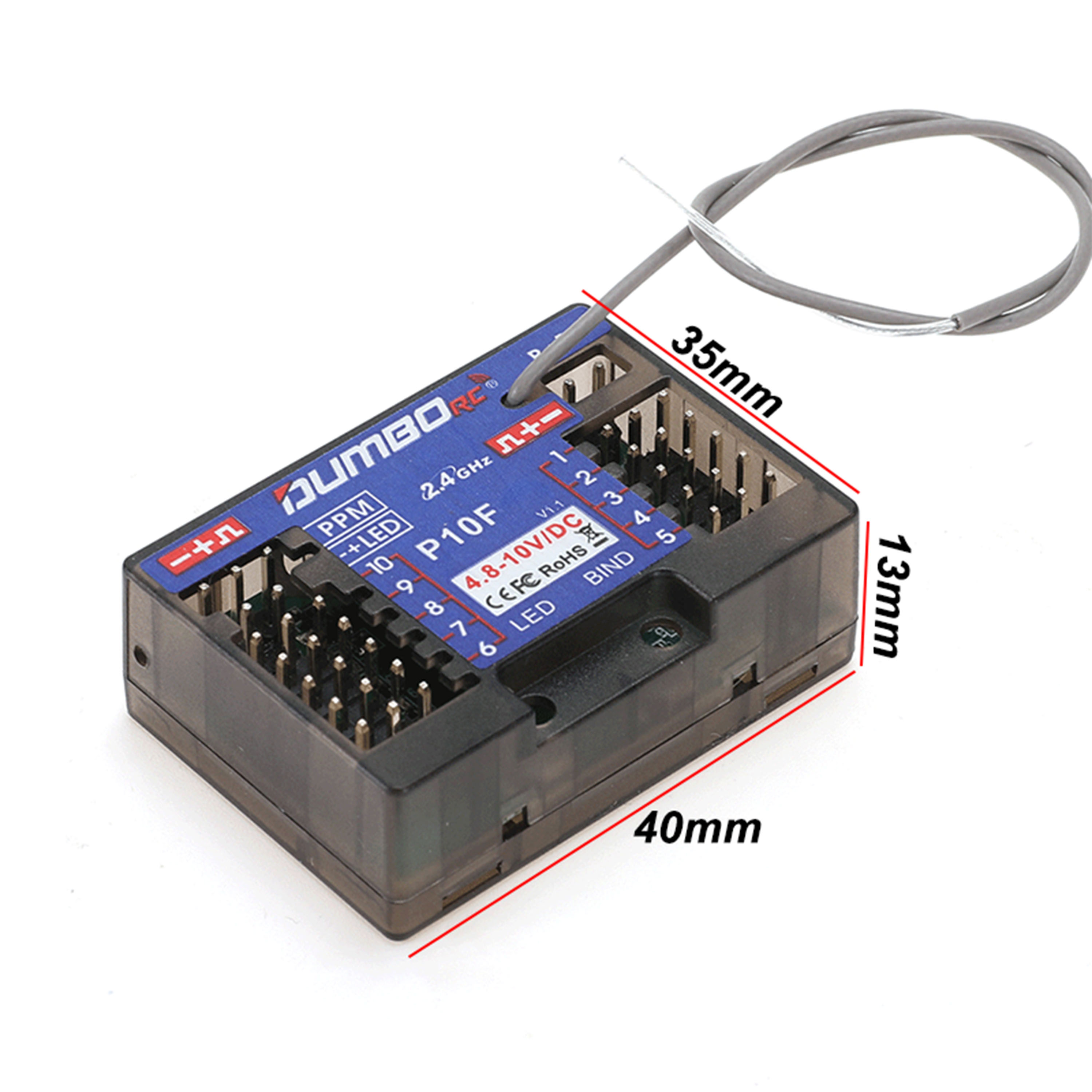 DUMBORC P10F P10FG 10CH 2,4 ГГ – обзор и цена Drone Racing Receiver